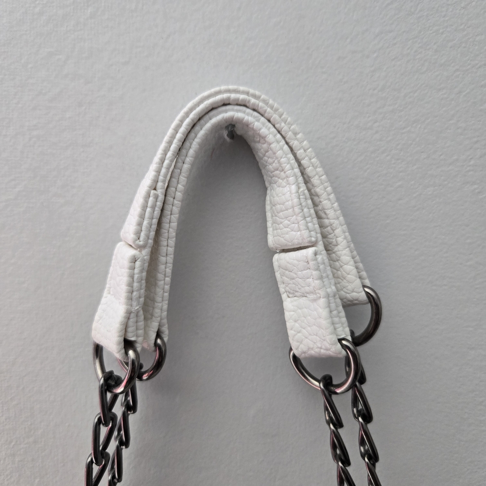 YSL SAINT LAURENT ENVELOPE MEDIUM MATELASSÉ LAMBSKIN WHITE - Picture 6 of 8